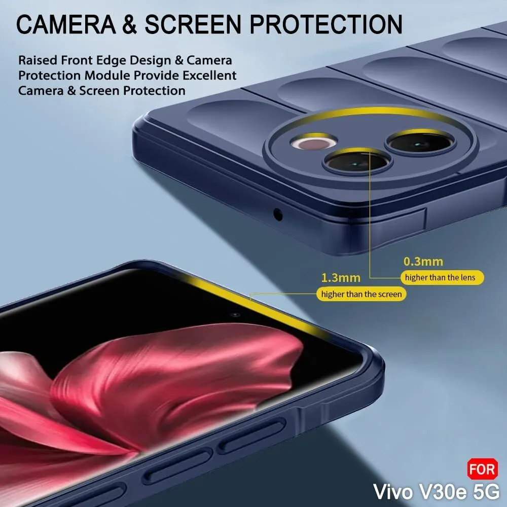 Micvir Back Cover for Vivo V30e 5G (Blue, Silicon, Pack of: 1) — image 2 of 5