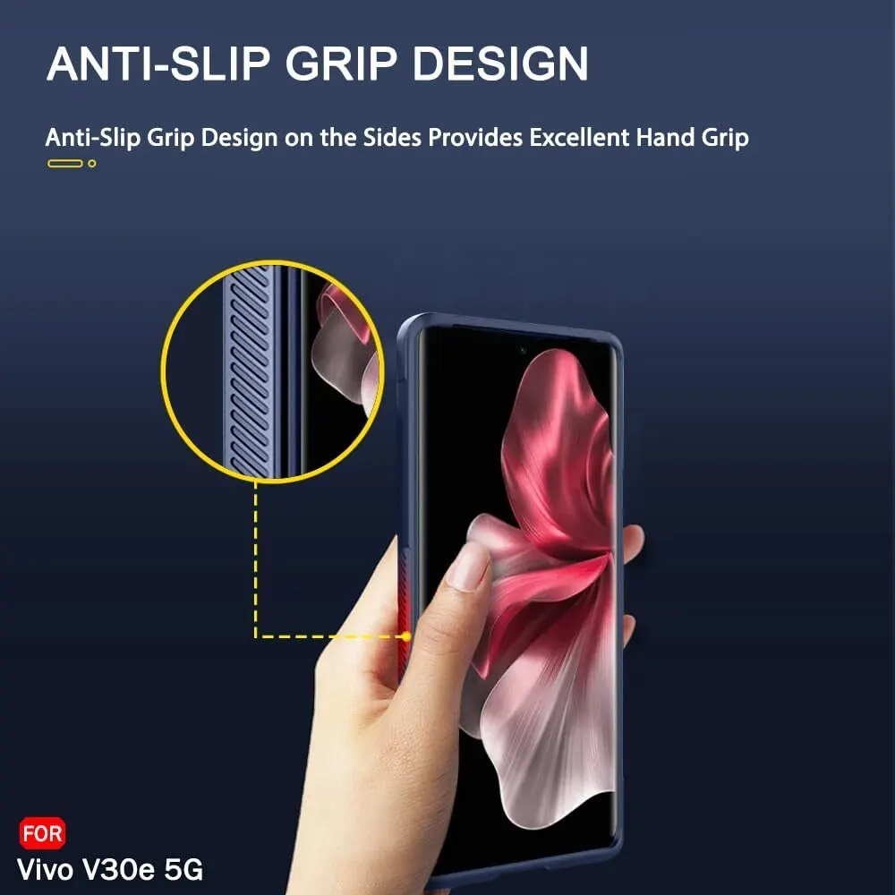 Micvir Back Cover for Vivo V30e 5G (Blue, Silicon, Pack of: 1) — image 5 of 5