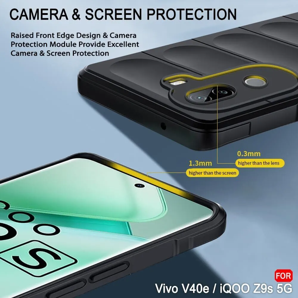 Micvir Back Cover for vivo V40e 5G (Black, 3D Case, Silicon, Pack of: 1) — image 2 of 5