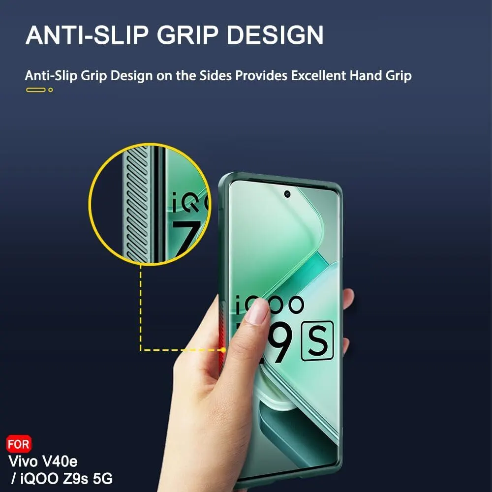 Micvir Back Cover for Vivo V40e 5G (Green, 3D Case, Silicon, Pack of: 1) — image 4 of 5