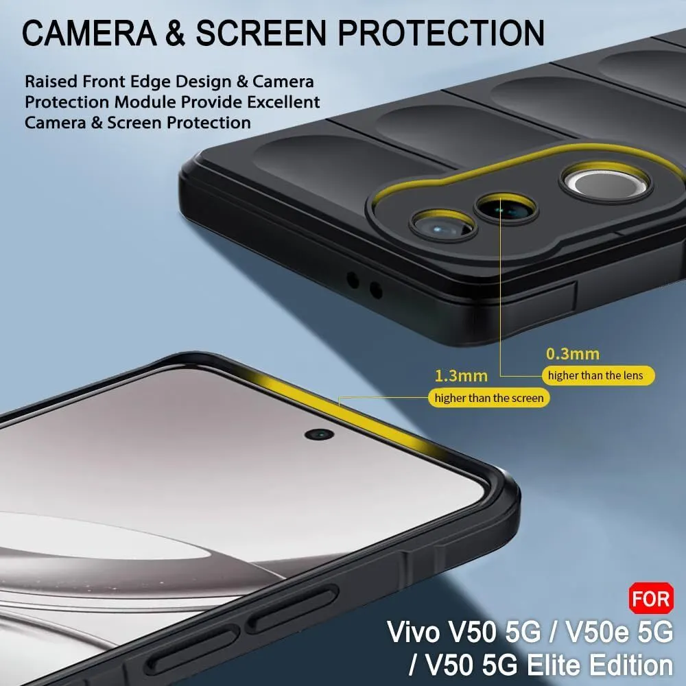 Micvir Back Cover for vivo V50 5G Elite Edition (Black, 3D Case, Silicon, Pack of: 1) — image 2 of 4