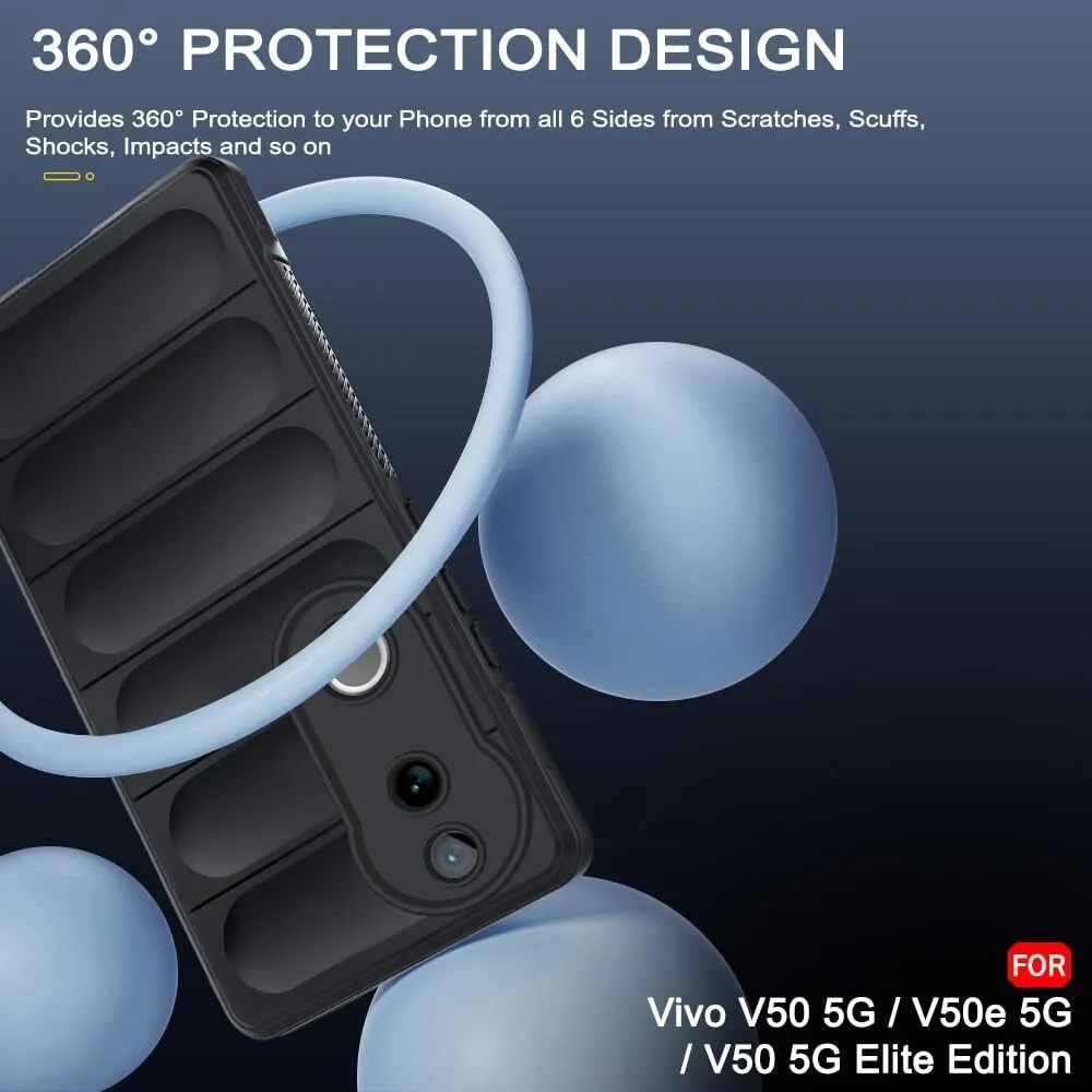 Micvir Back Cover for vivo V50 5G Elite Edition (Black, 3D Case, Silicon, Pack of: 1) — image 3 of 4