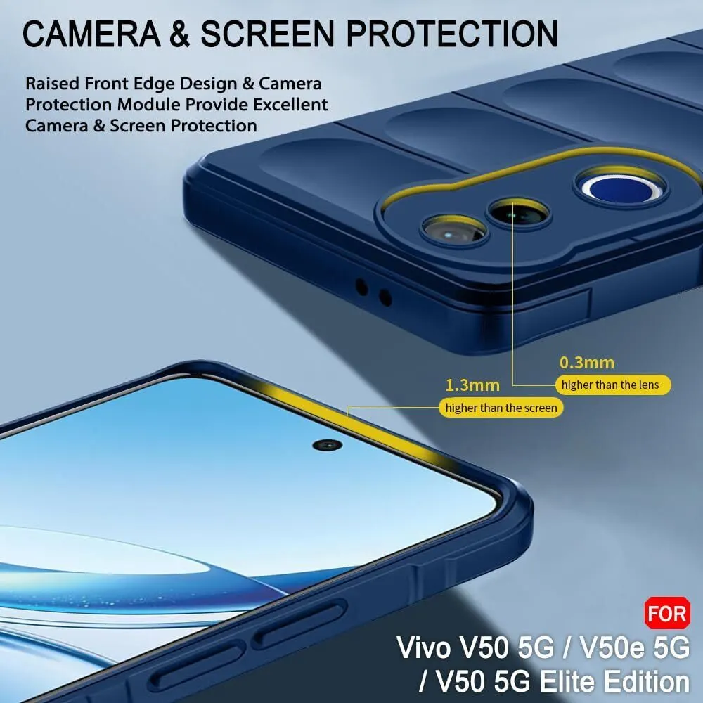 Micvir Back Cover for vivo V50 5G Elite Edition (Blue, 3D Case, Silicon, Pack of: 1) — image 2 of 4