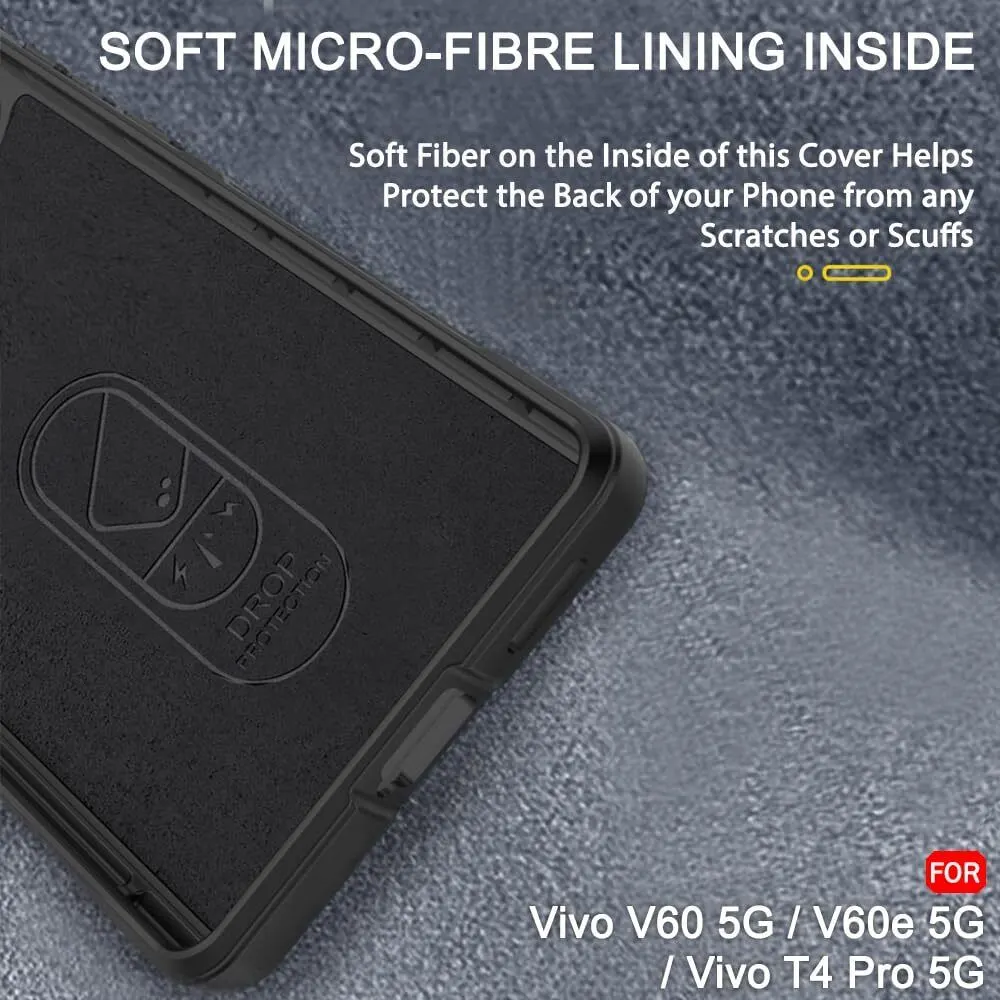 Micvir Back Cover for Vivo V60e 5G (Black, 3D Case, Silicon, Pack of: 1) — image 5 of 5