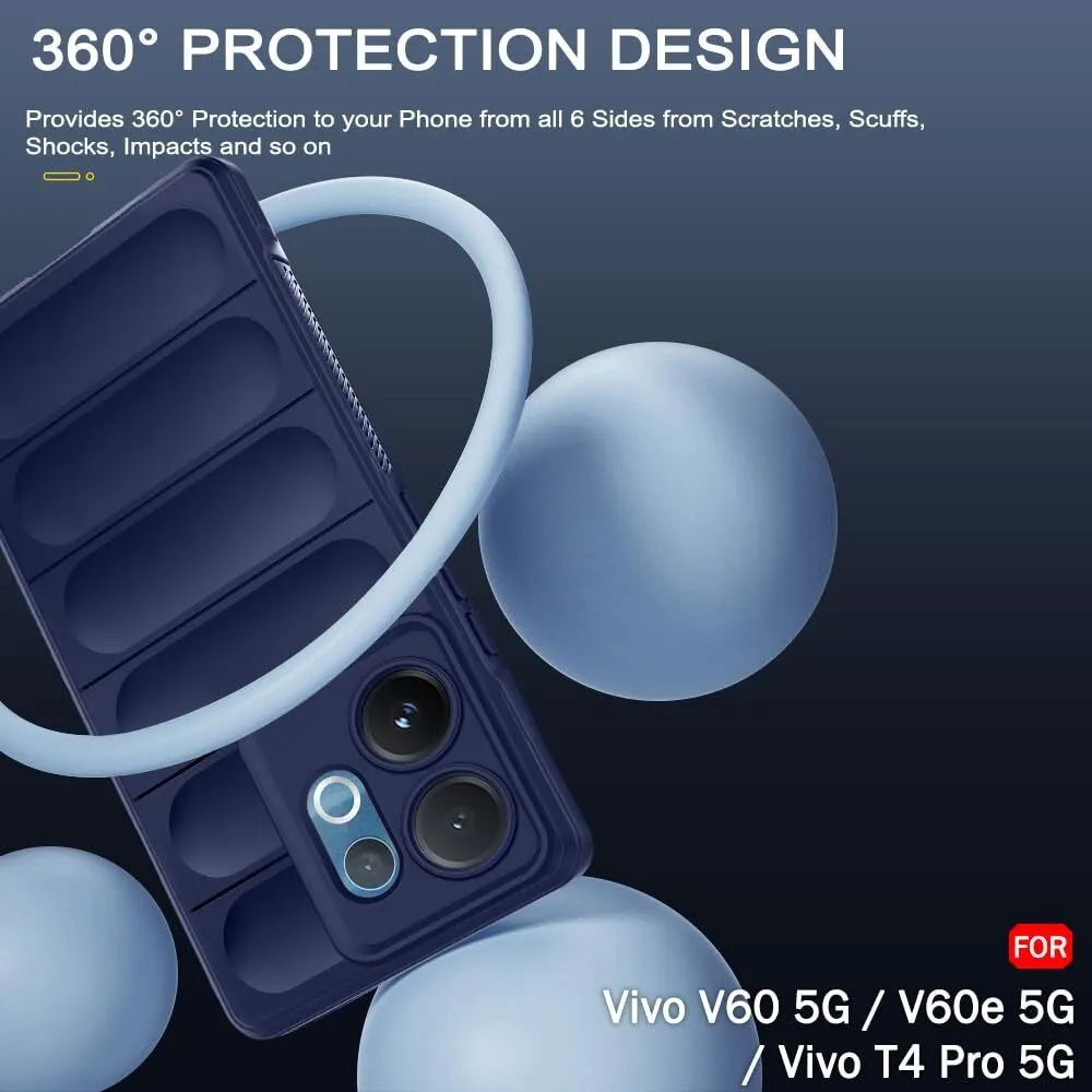 Micvir Back Cover for Vivo V60e 5G (Blue, 3D Case, Silicon, Pack of: 1) — image 4 of 5