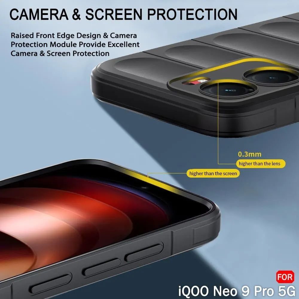 Micvir Back Cover for iQOO Neo 9 Pro 5G (Black, Silicon, Pack of: 1) — image 2 of 4