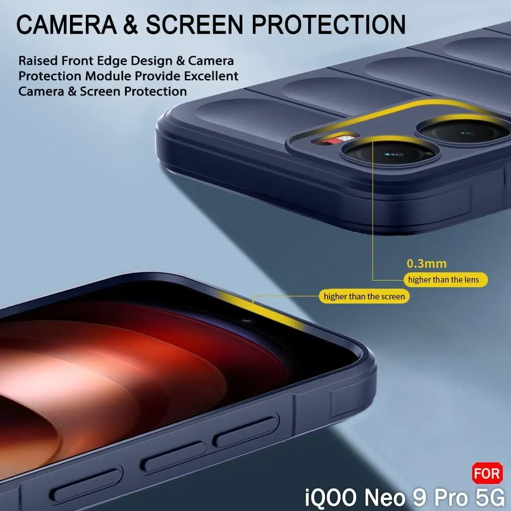 Micvir Back Cover for iQOO Neo 9 Pro 5G (Blue, Silicon, Pack of: 1) — image 2 of 4