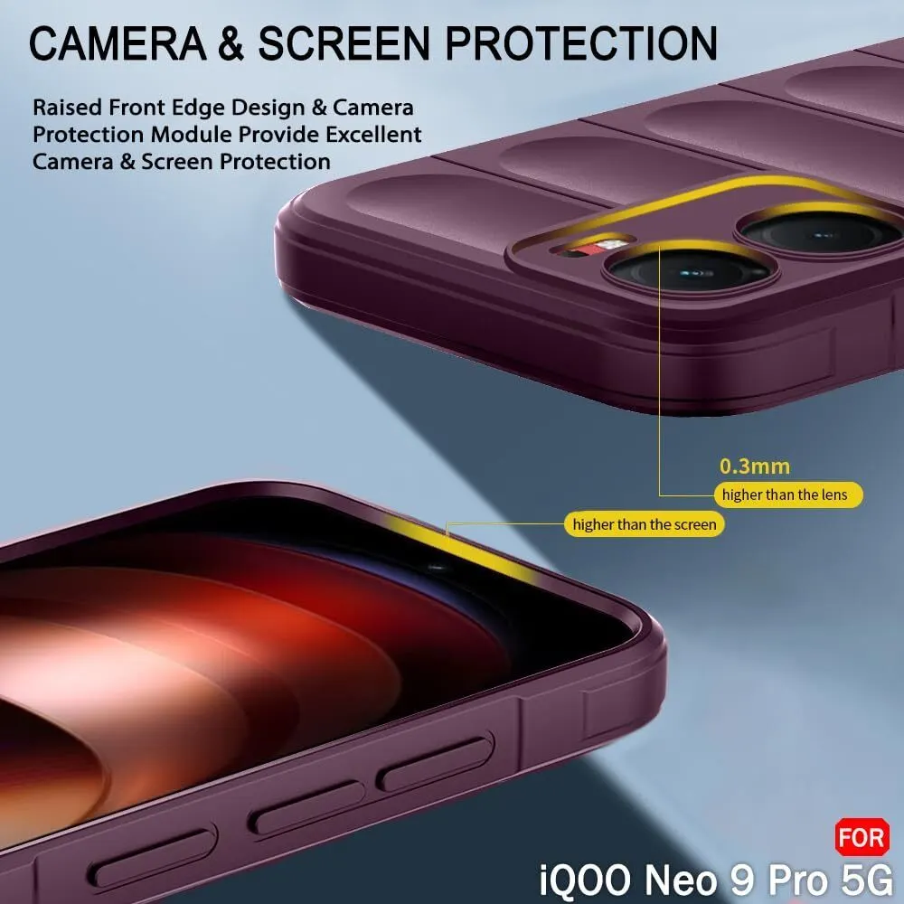 Micvir Back Cover for iQOO Neo 9 Pro 5G (Maroon, Silicon, Pack of: 1) — image 2 of 5
