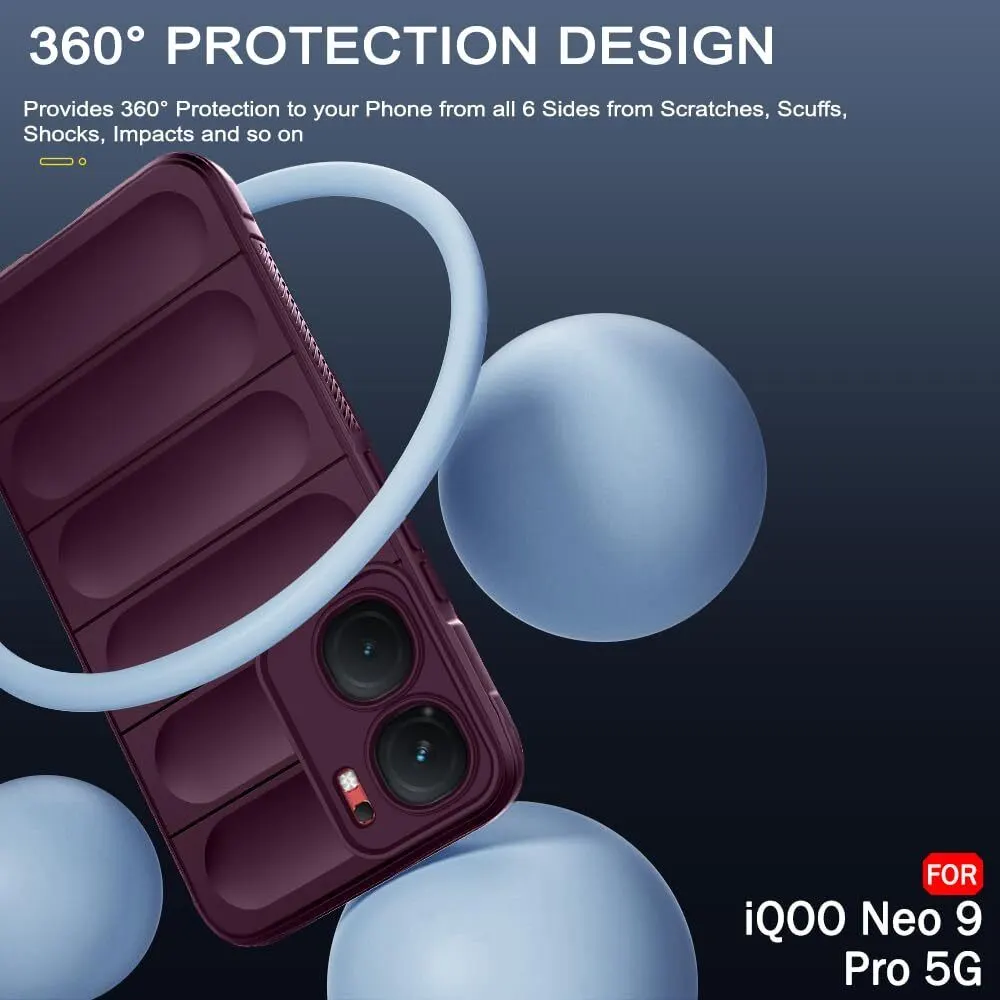 Micvir Back Cover for iQOO Neo 9 Pro 5G (Maroon, Silicon, Pack of: 1) — image 3 of 5
