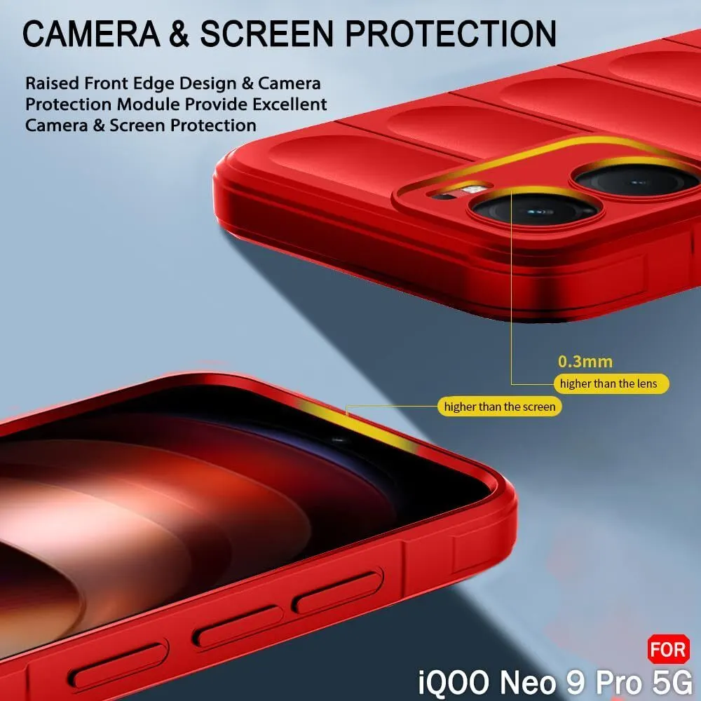 Micvir Back Cover for iQOO Neo 9 Pro 5G (Red, Silicon, Pack of: 1) — image 2 of 5