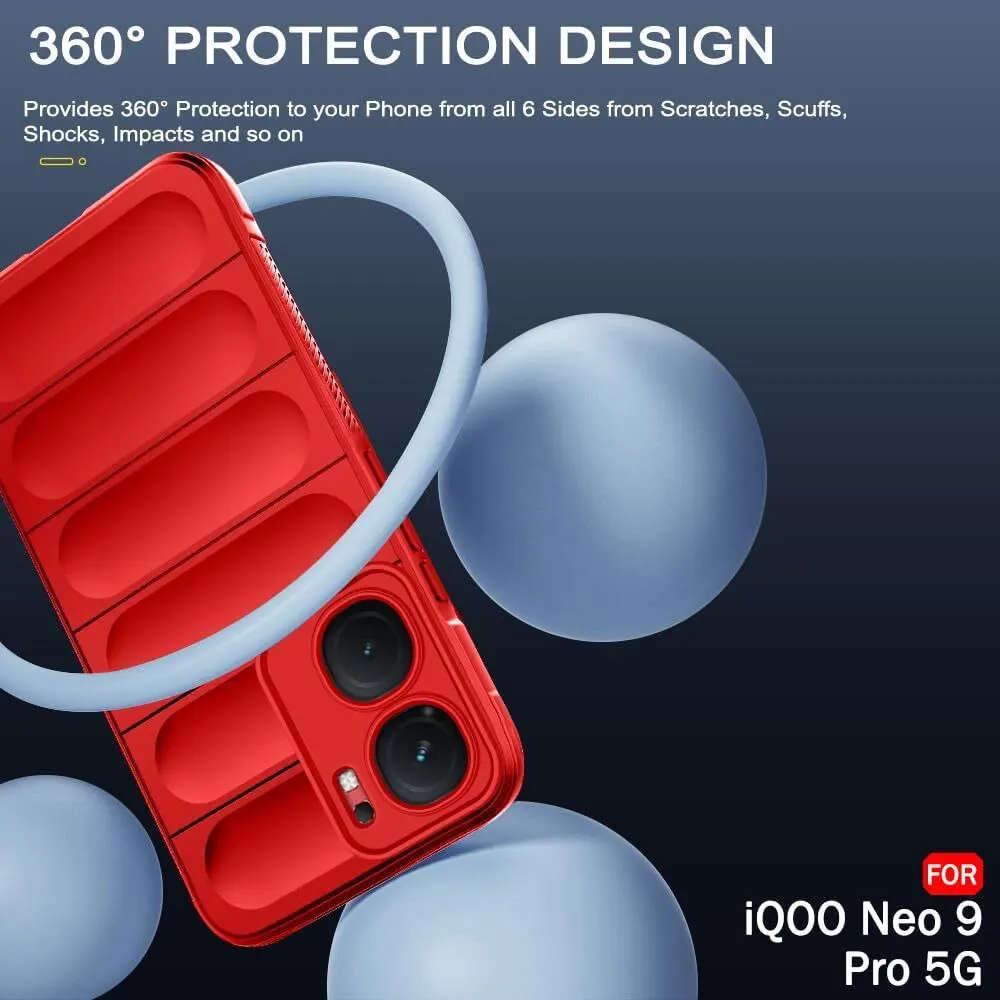 Micvir Back Cover for iQOO Neo 9 Pro 5G (Red, Silicon, Pack of: 1) — image 3 of 5