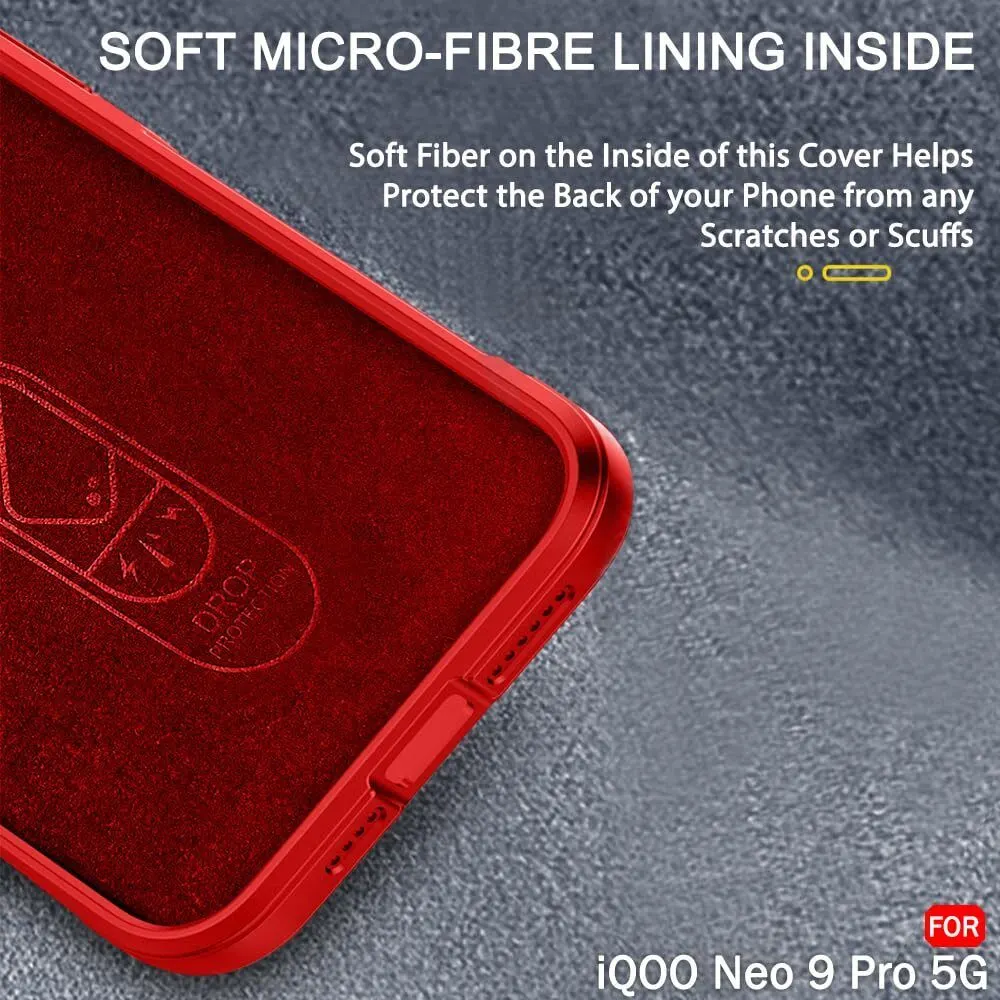 Micvir Back Cover for iQOO Neo 9 Pro 5G (Red, Silicon, Pack of: 1) — image 4 of 5