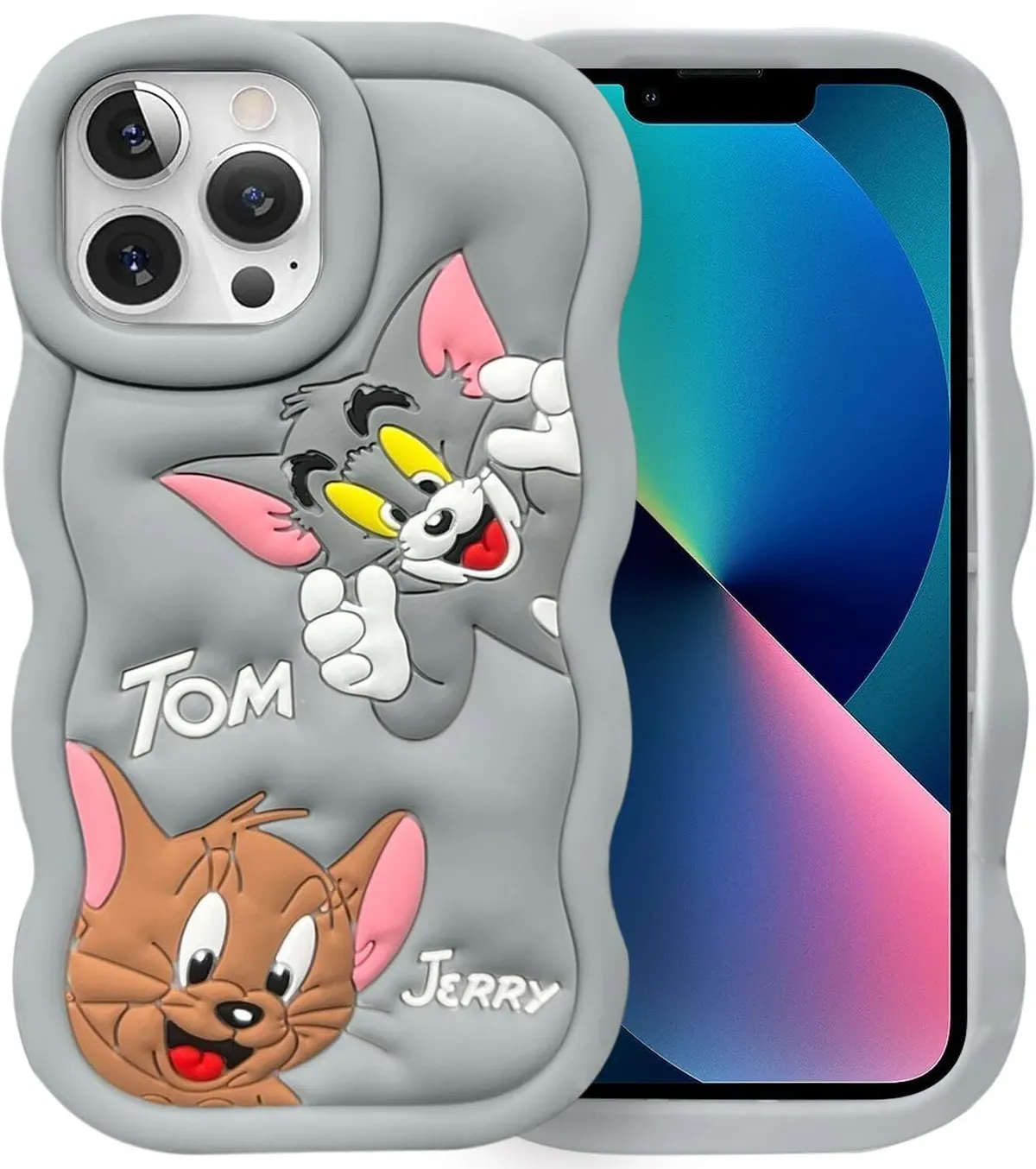 Micvir Back Cover for Apple iPhone 14 Pro (Grey, Silicon, Pack of: 1)