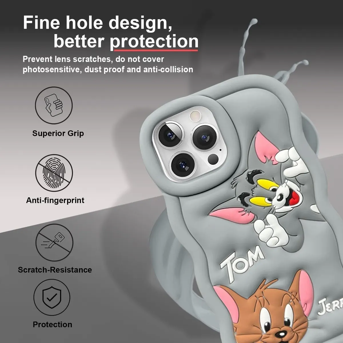 Micvir Back Cover for Apple iPhone 14 Pro (Grey, Silicon, Pack of: 1) — image 2 of 5