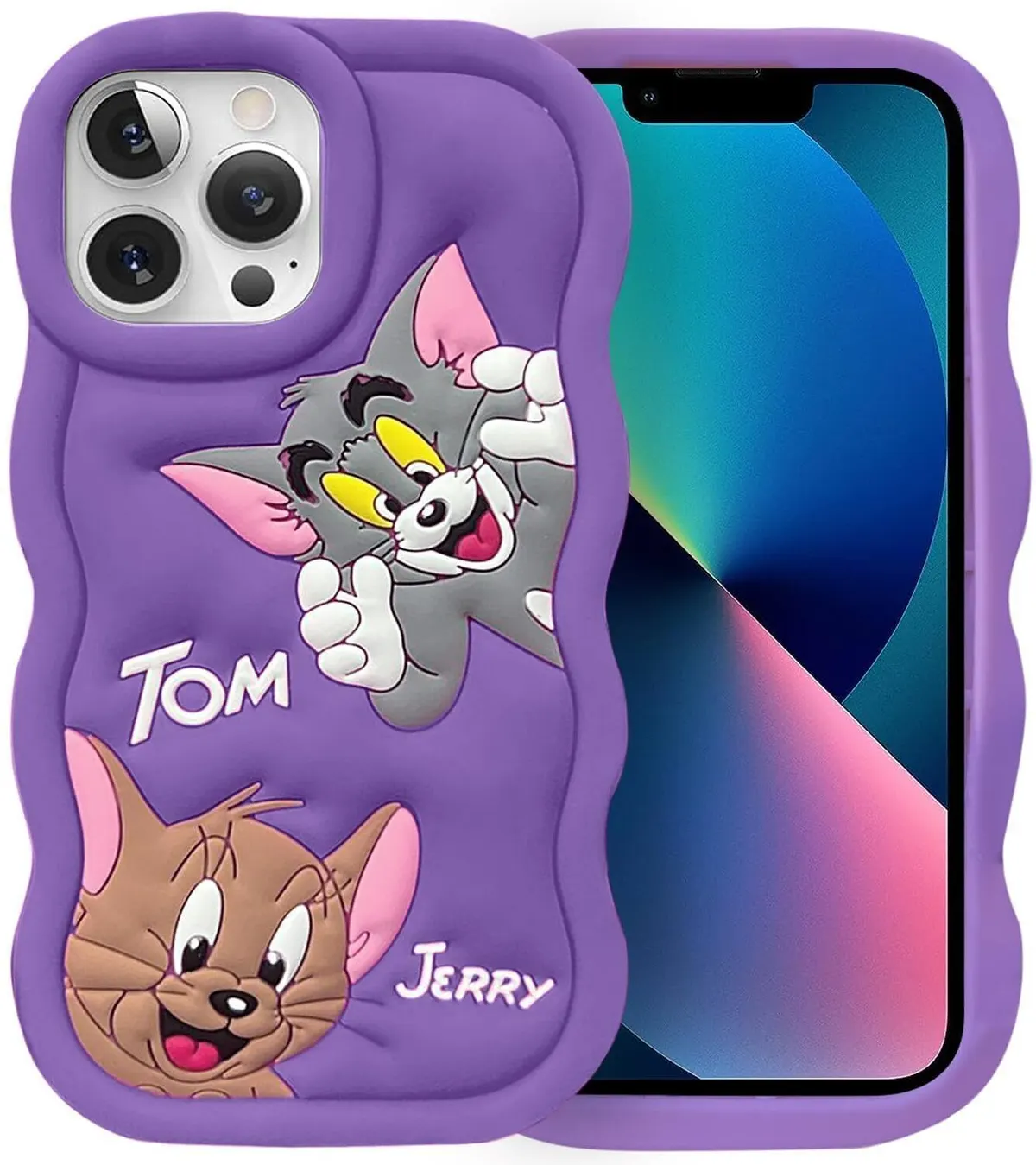 Micvir Back Cover for Apple iPhone 14 Pro (Purple, Silicon, Pack of: 1)