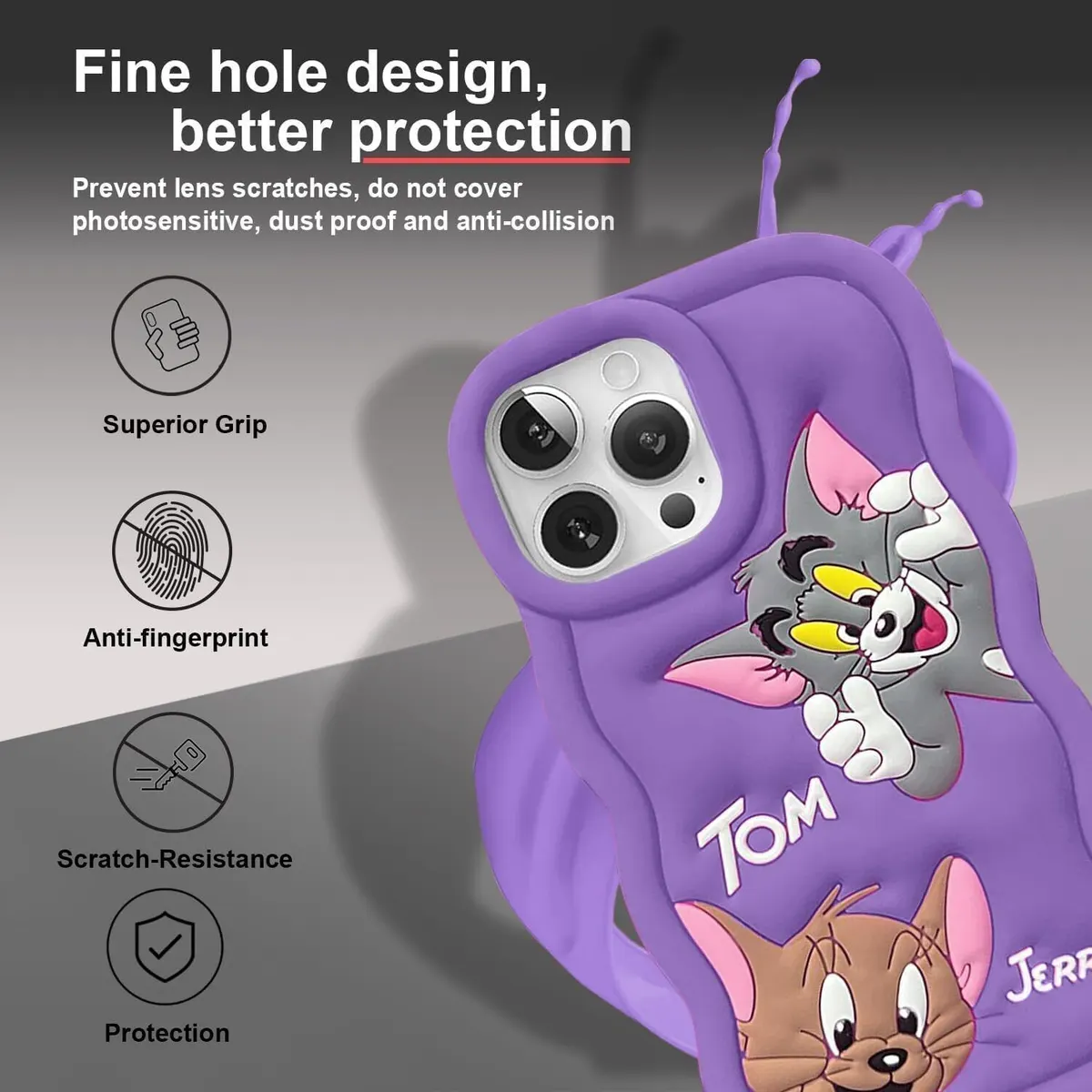 Micvir Back Cover for Apple iPhone 14 Pro (Purple, Silicon, Pack of: 1) — image 2 of 5