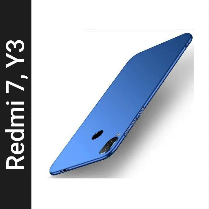 Micvir Back Cover for Mi Redmi 7, Mi Redmi Y3 (Blue, Hard Case, Pack of: 1)