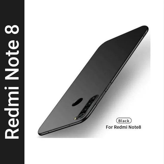 Micvir Back Cover for Mi Redmi Note 8 (Black, Plastic, Pack of: 1)