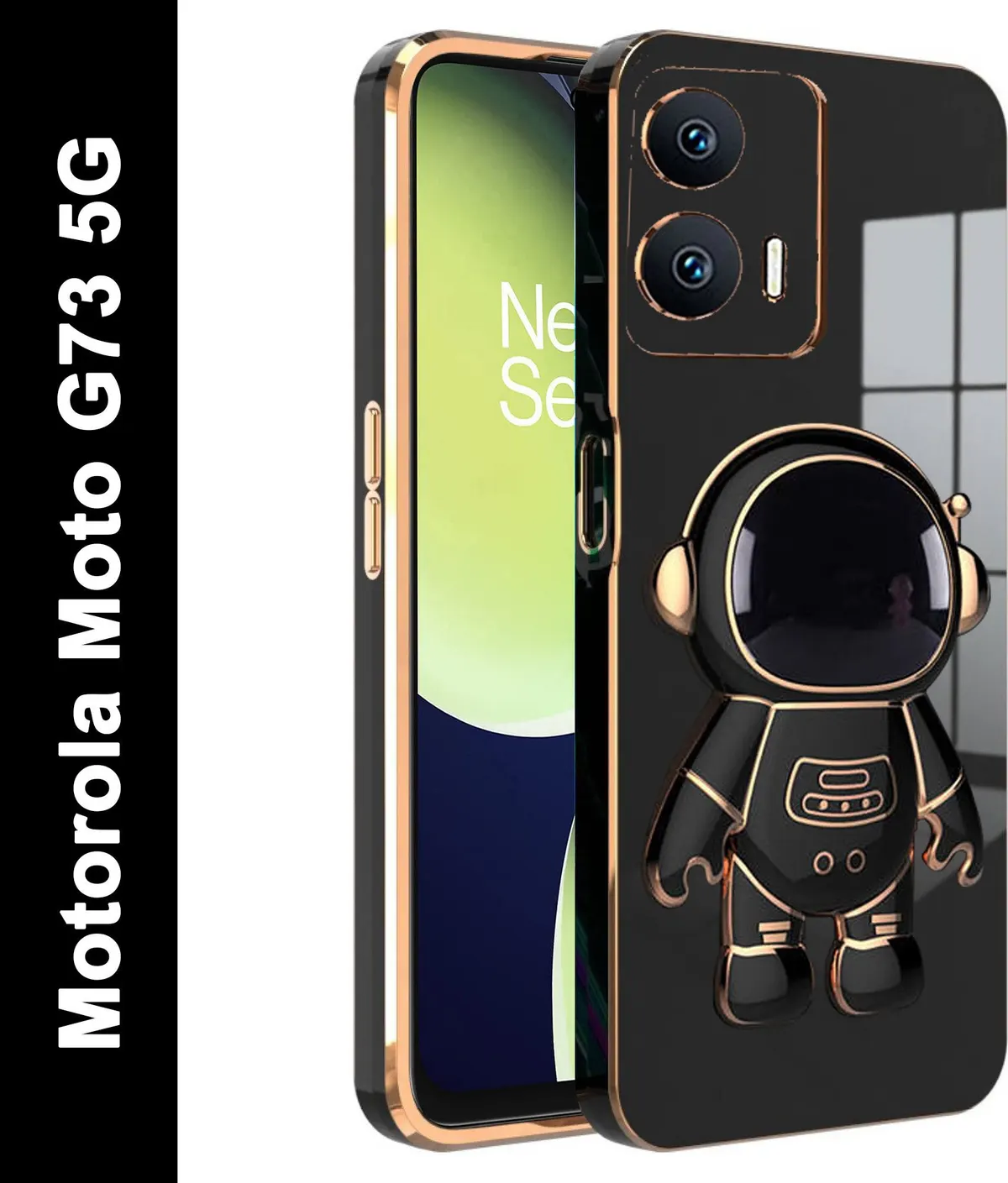 Micvir Back Cover for MOTOROLA g73 5G (Black, Silicon, Pack of: 1)
