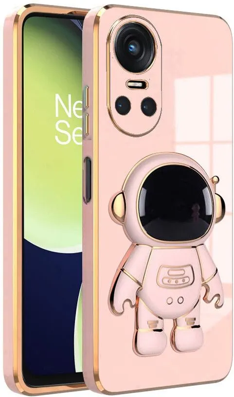 Micvir Back Cover for Oppo Reno 10 Pro 5G (Pink, Silicon, Pack of: 1)
