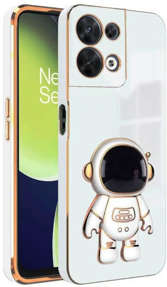Micvir Back Cover for Oppo Reno8 5G (White, Silicon, Pack of: 1)