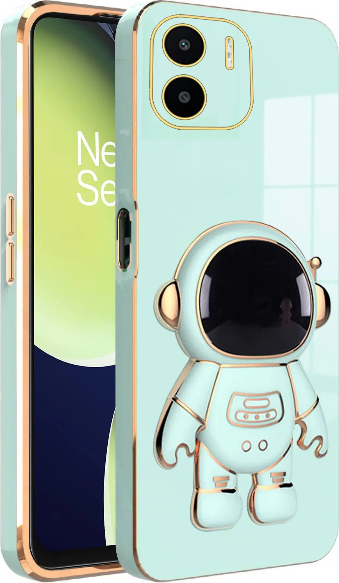 Micvir Back Cover for Redmi A2 (Green, Silicon, Pack of: 1)