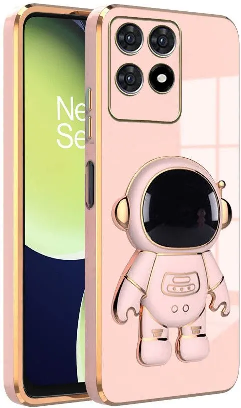Micvir Back Cover for Realme 8i (Pink, Silicon, Pack of: 1)