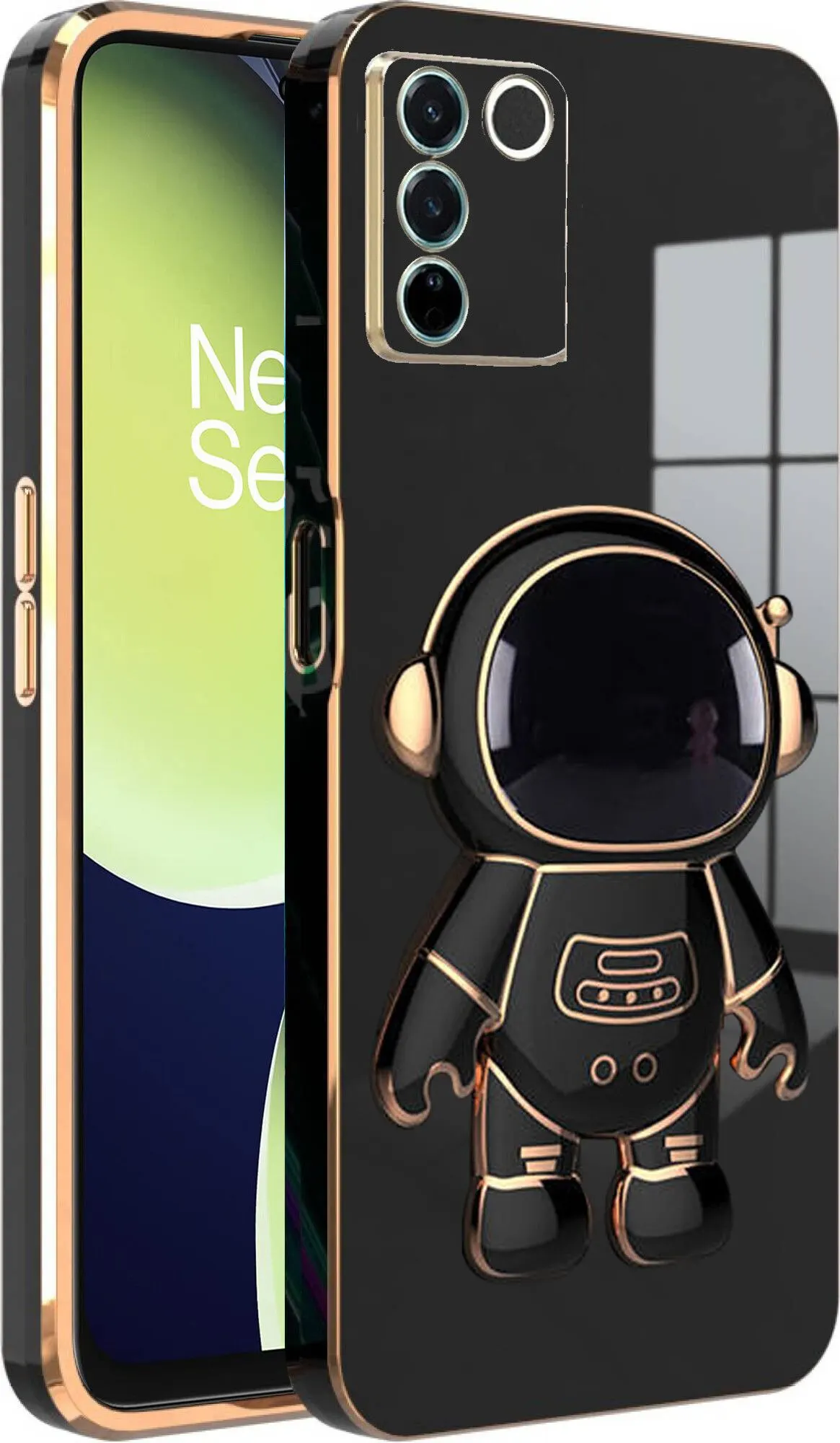 Micvir Back Cover for vivo V27 5G, Vivo V27 Pro 5G (Black, Silicon, Pack of: 1)