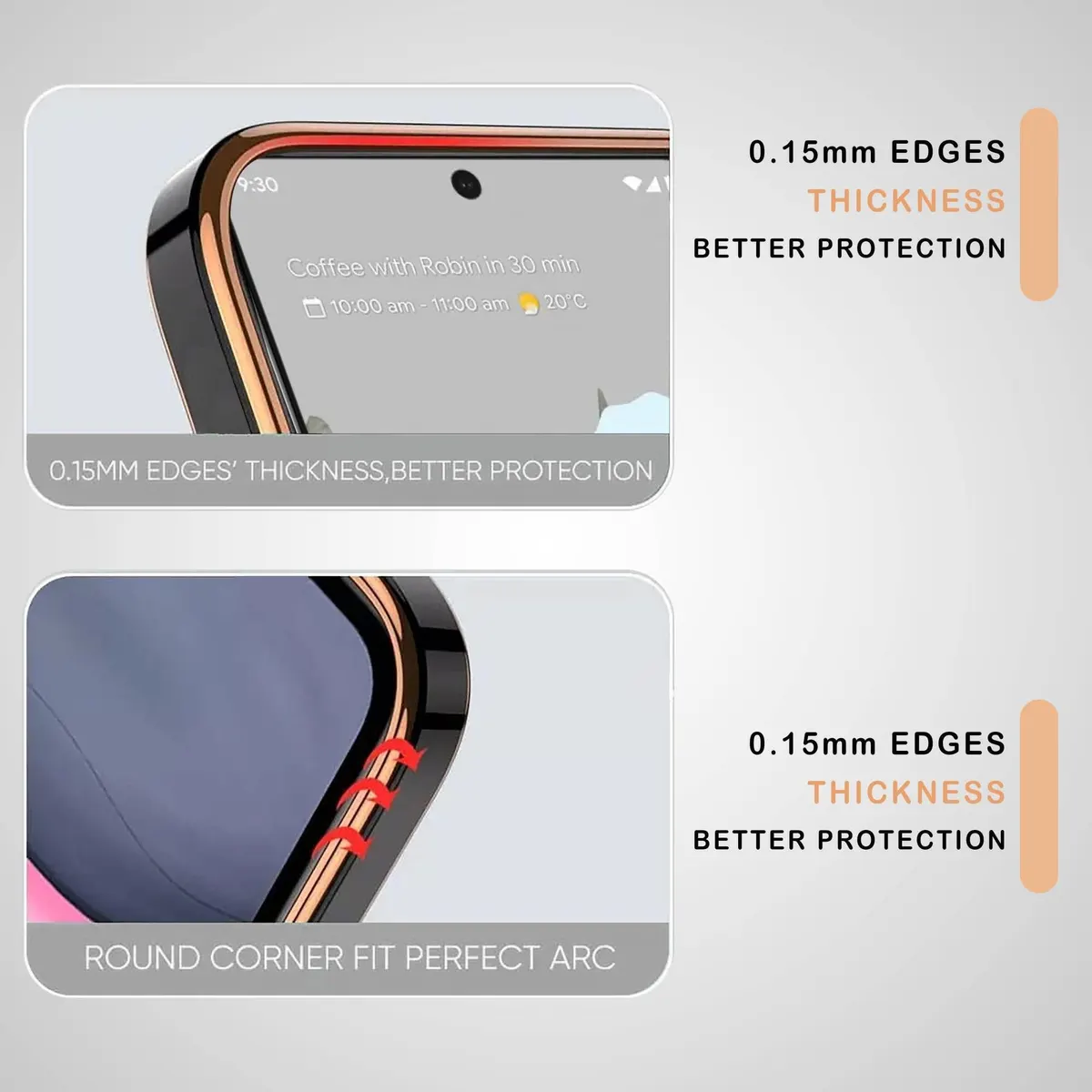 Micvir Back Cover for vivo V27 5G, Vivo V27 Pro 5G (Black, Silicon, Pack of: 1) — image 4 of 5