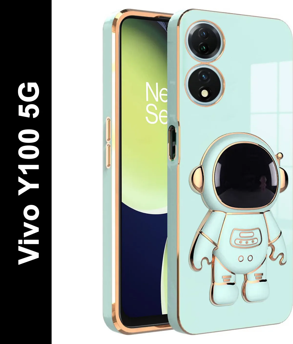 Micvir Back Cover for Vivo Y100 5G (Green, Silicon, Pack of: 1)