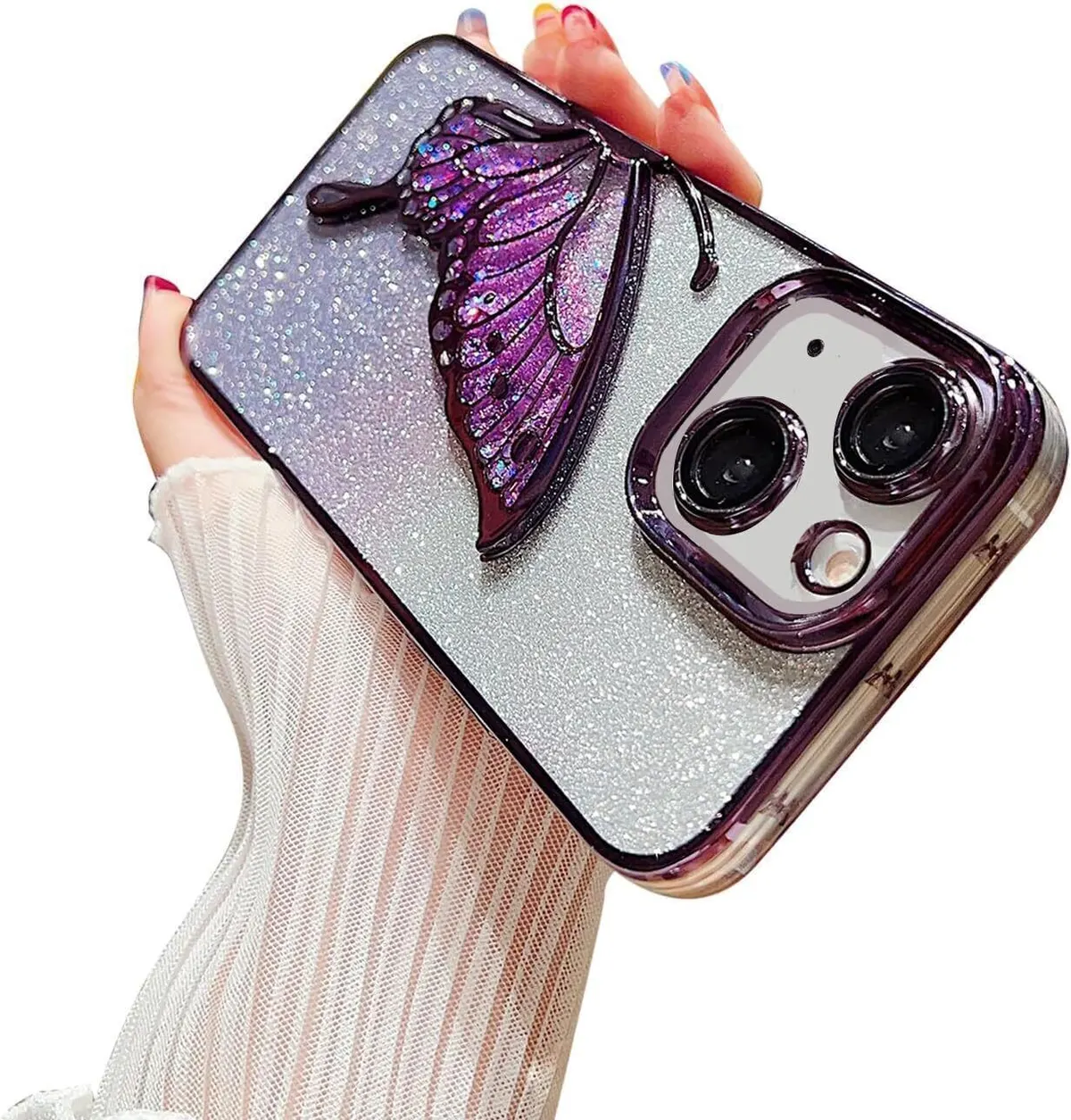 Micvir Back Cover for Apple iPhone 14 (Purple, Dual Protection, Silicon, Pack of: 1) — image 2 of 3