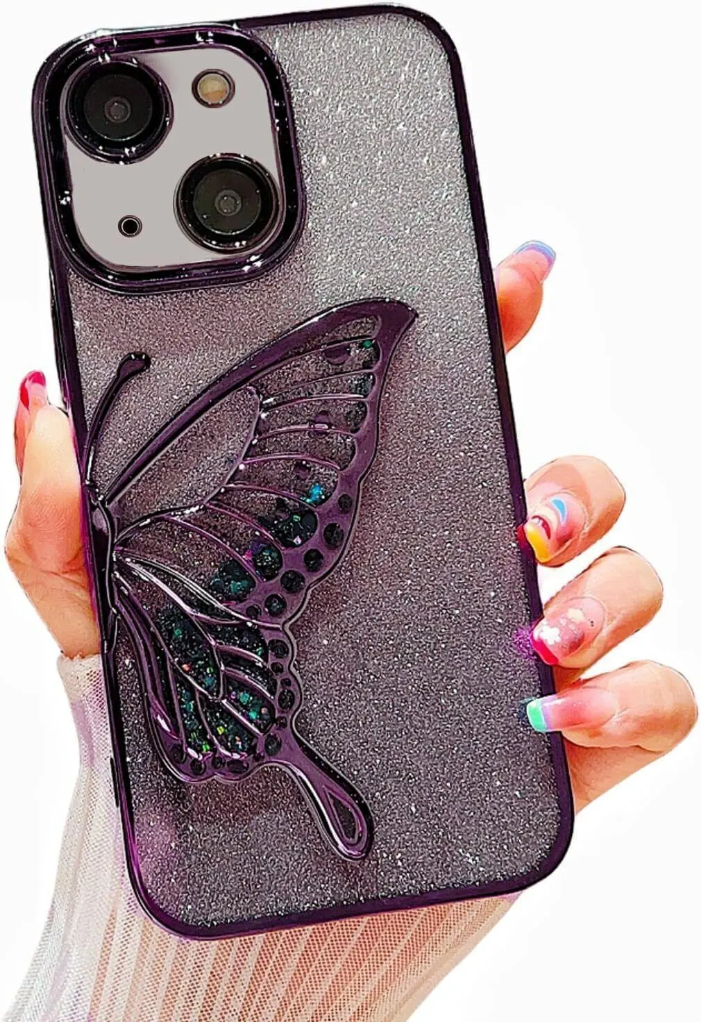 Micvir Back Cover for Apple iPhone 15 (Purple, Dual Protection, Silicon, Pack of: 1)
