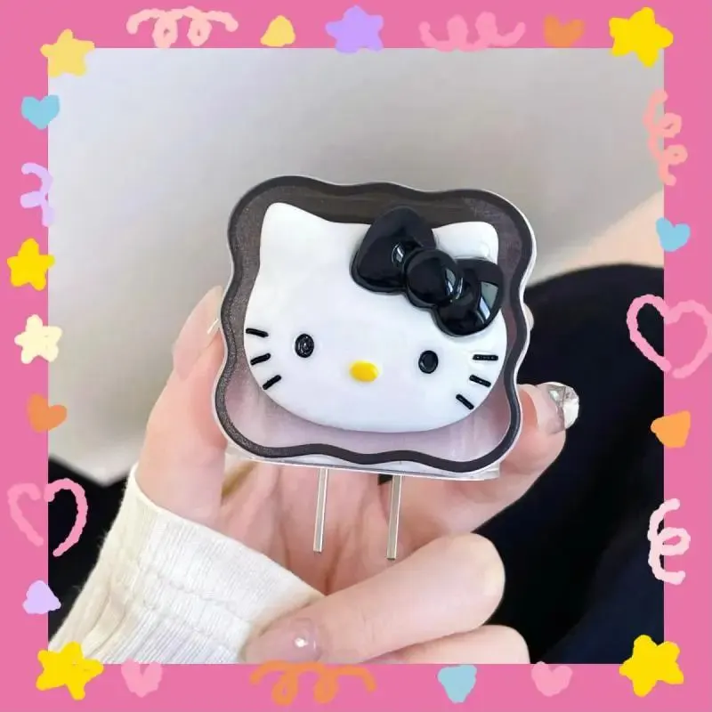 Micvir Charger Cover for Samsung 25W Charger, 3D Cartoon Design Cat Black, Spiral Cable Protector (Black) — image 4 of 4