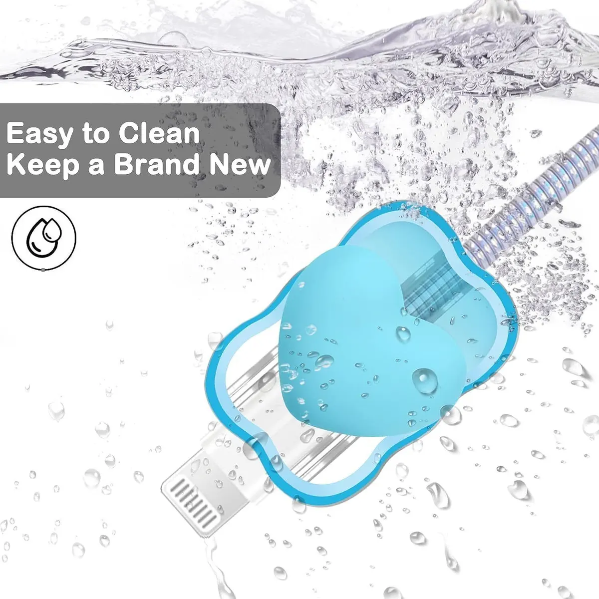 Micvir Charger Cover 18W-20W Charger, 3D Cartoon Design Lina Bell, Spiral Cable Protector (Blue) — image 3 of 5