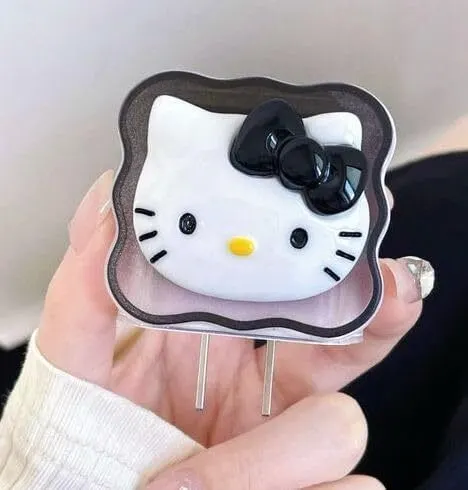 Micvir Charger Cover 18W-20W Charger, 3D Cartoon Design Astronaut, Spiral Cable Protector (Black) — image 2 of 3
