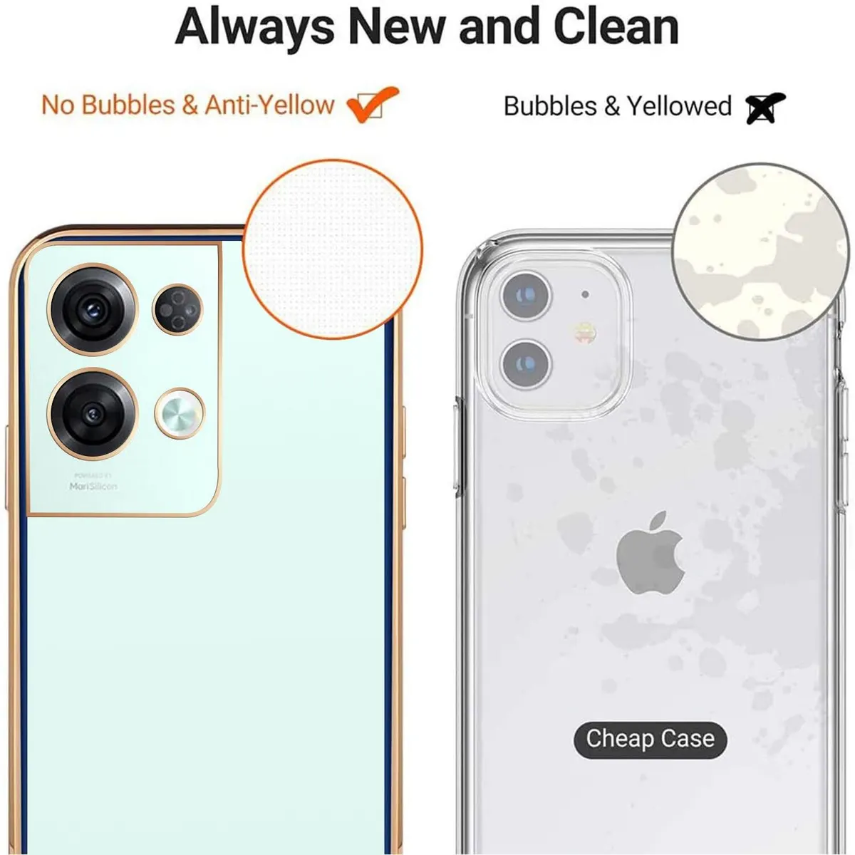 Micvir Back Cover for OPPO Reno8 5G (Blue, Silicon, Pack of: 1) — image 3 of 5
