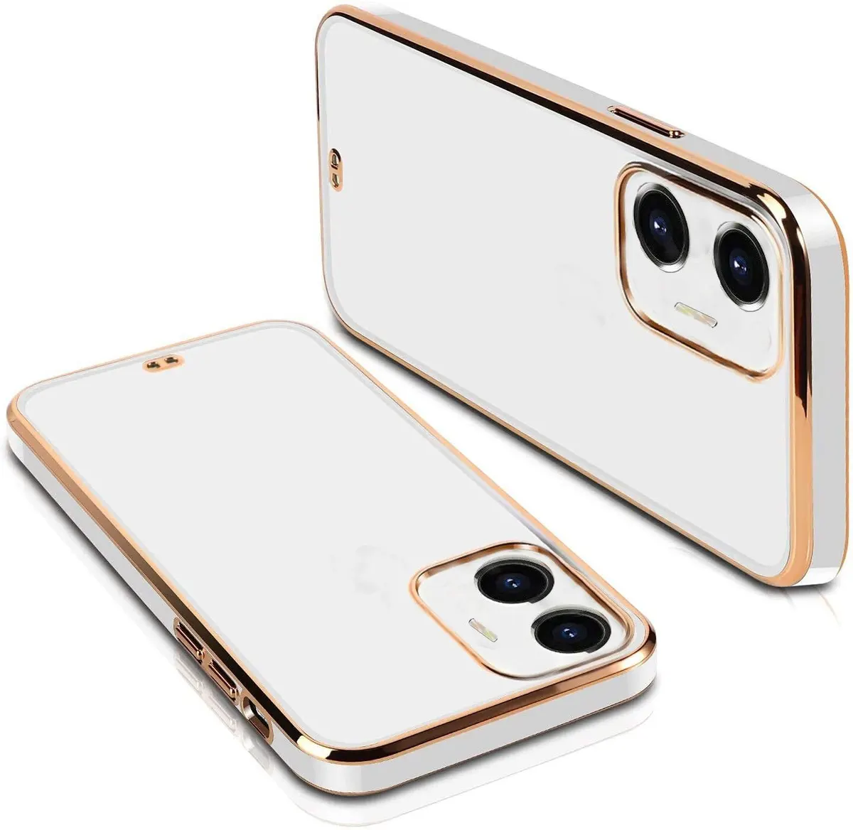 Micvir Back Cover for Vivo T1 44W, iQOO Z6 44W (White, Silicon, Pack of: 1)