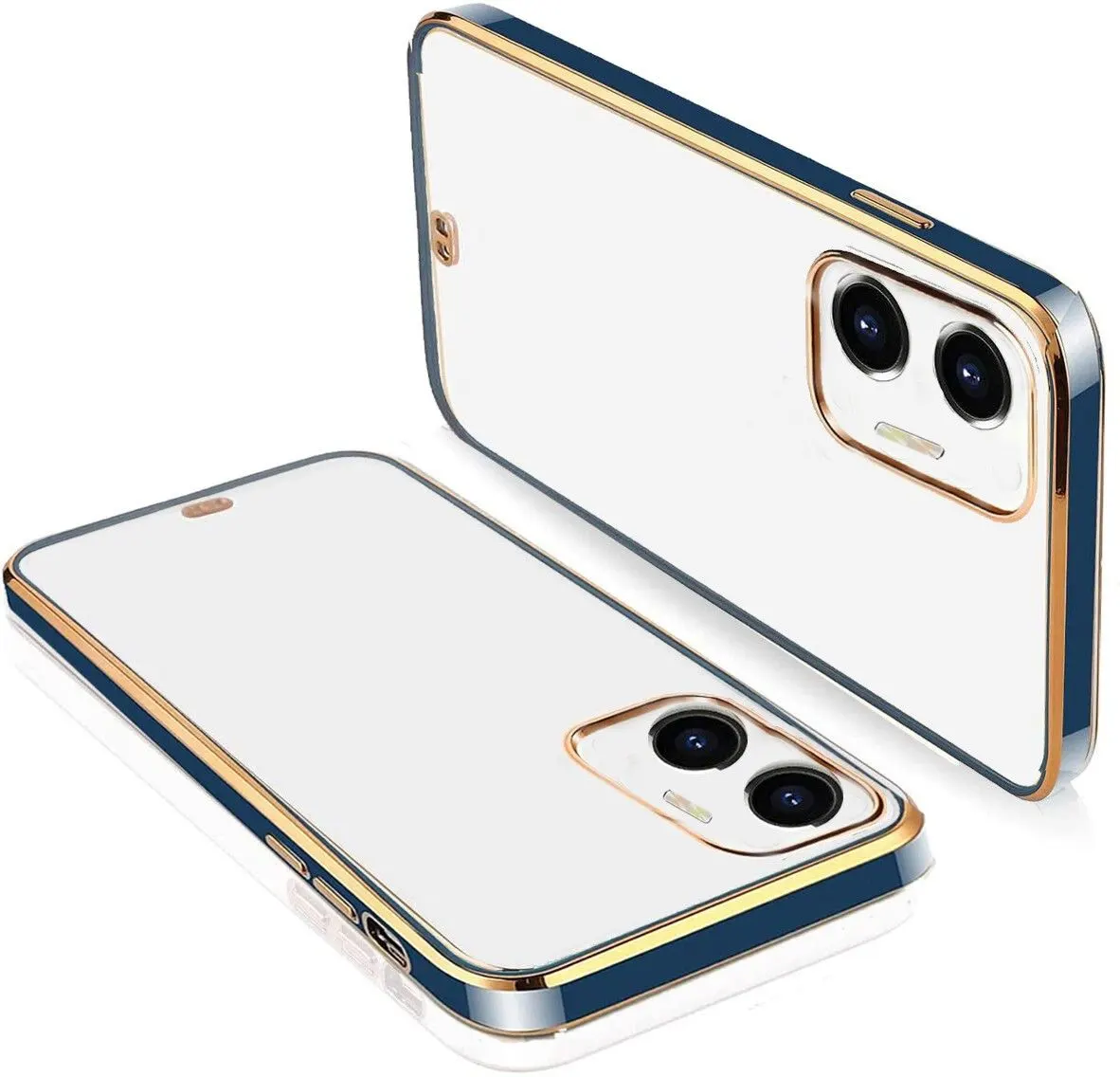 Micvir Back Cover for Vivo T1 Pro 5G (Blue, Silicon, Pack of: 1)
