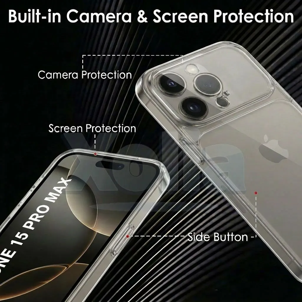 Xolia Back Cover for Apple iPhone 15 Pro Max (Transparent, Shock Proof, Silicon, Pack of: 1) — image 3 of 5