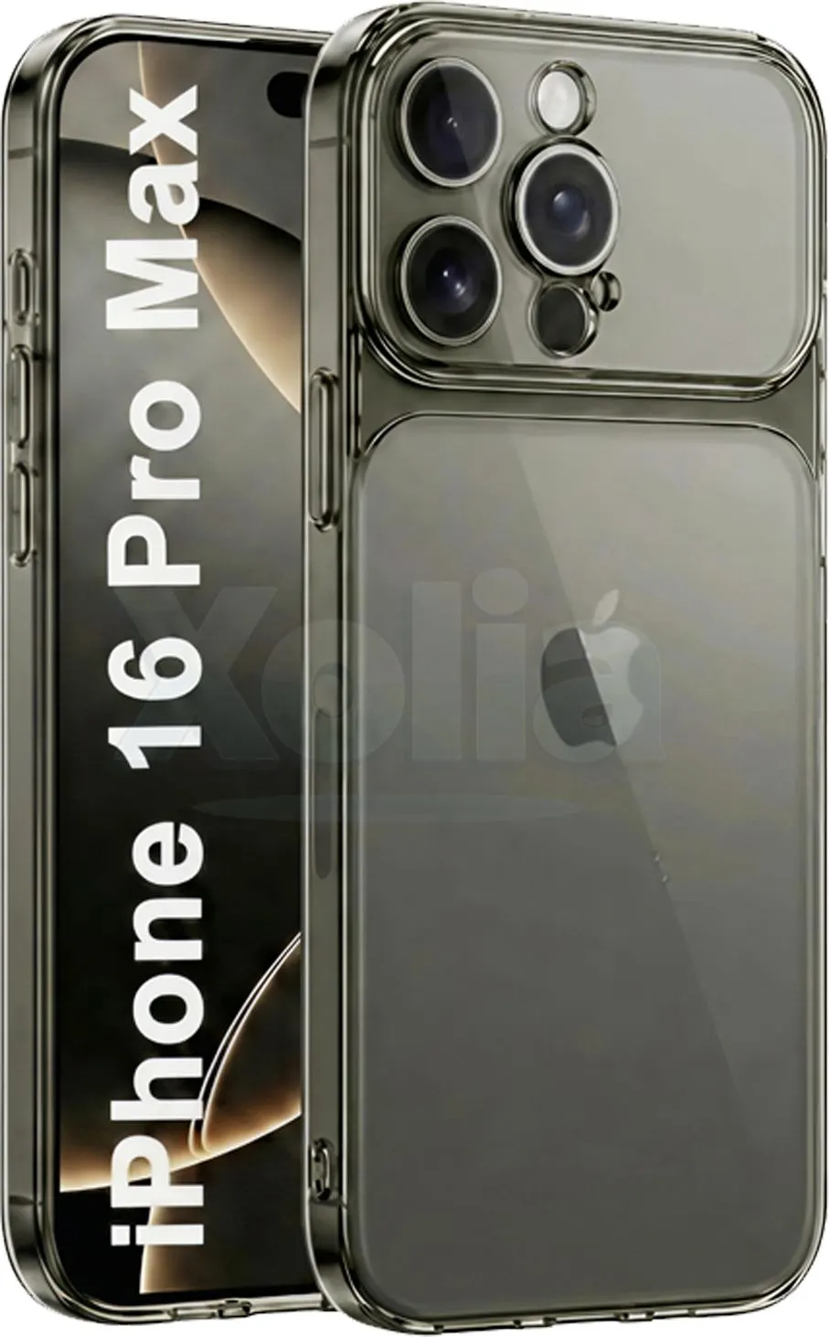 Xolia Back Cover for Apple iPhone 16 Pro Max (Black, Shock Proof, Silicon, Pack of: 1)
