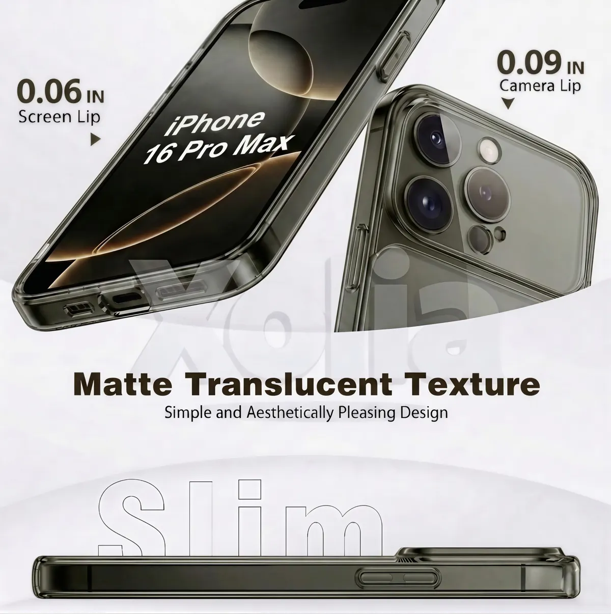 Xolia Back Cover for Apple iPhone 16 Pro Max (Black, Shock Proof, Silicon, Pack of: 1) — image 5 of 5