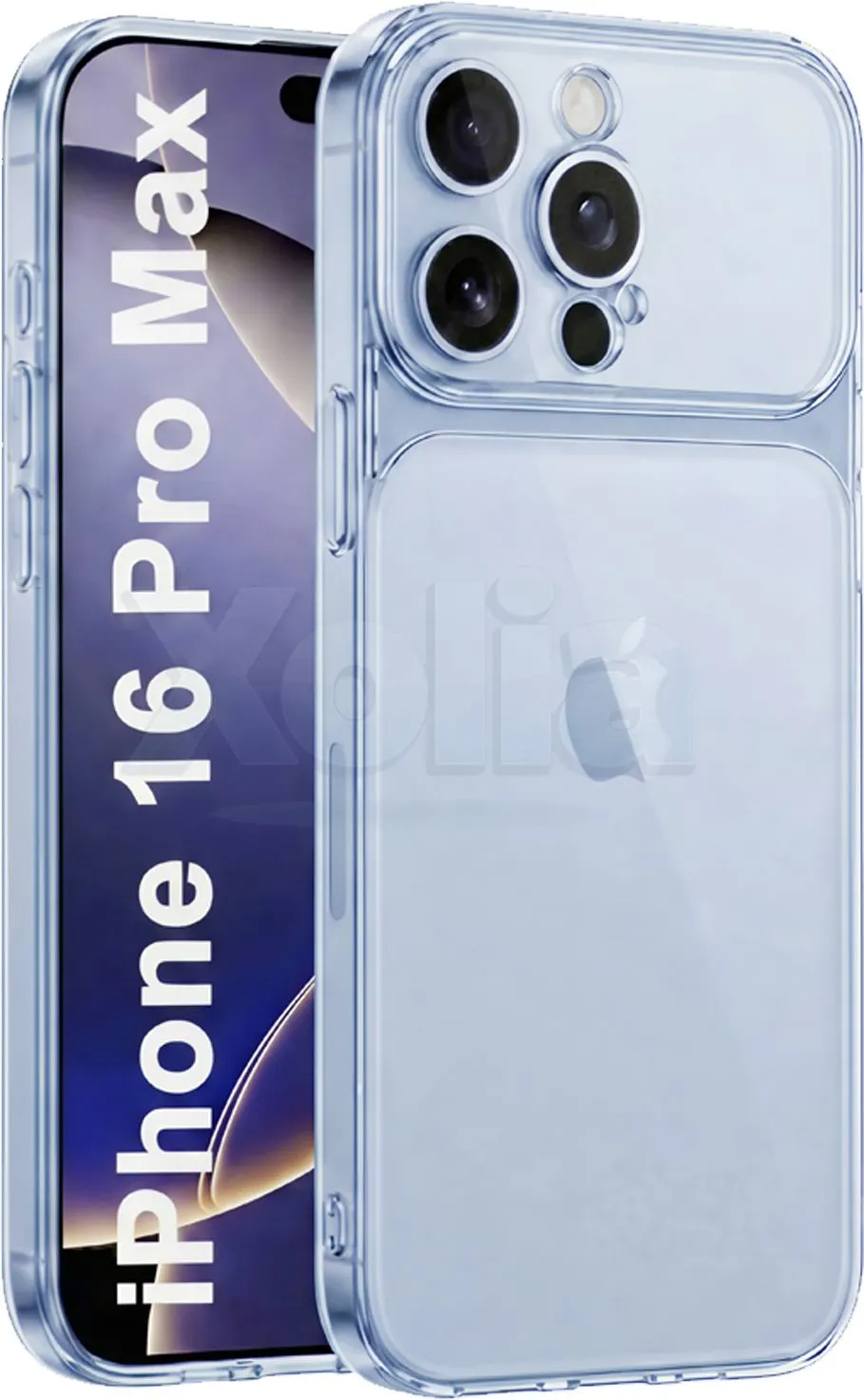 Xolia Back Cover for Apple iPhone 16 Pro Max (Blue, Shock Proof, Silicon, Pack of: 1)