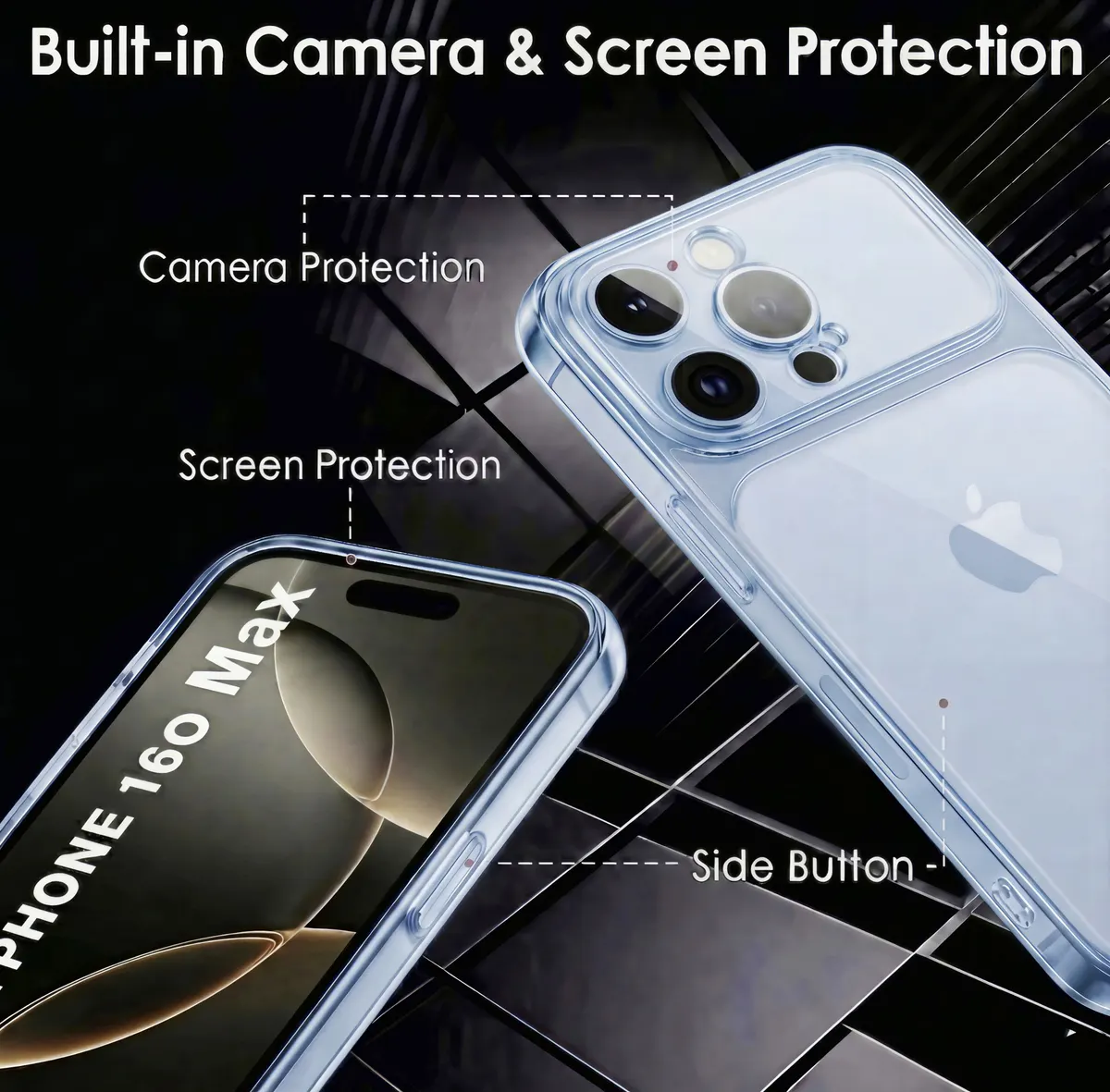 Xolia Back Cover for Apple iPhone 16 Pro Max (Blue, Shock Proof, Silicon, Pack of: 1) — image 3 of 5