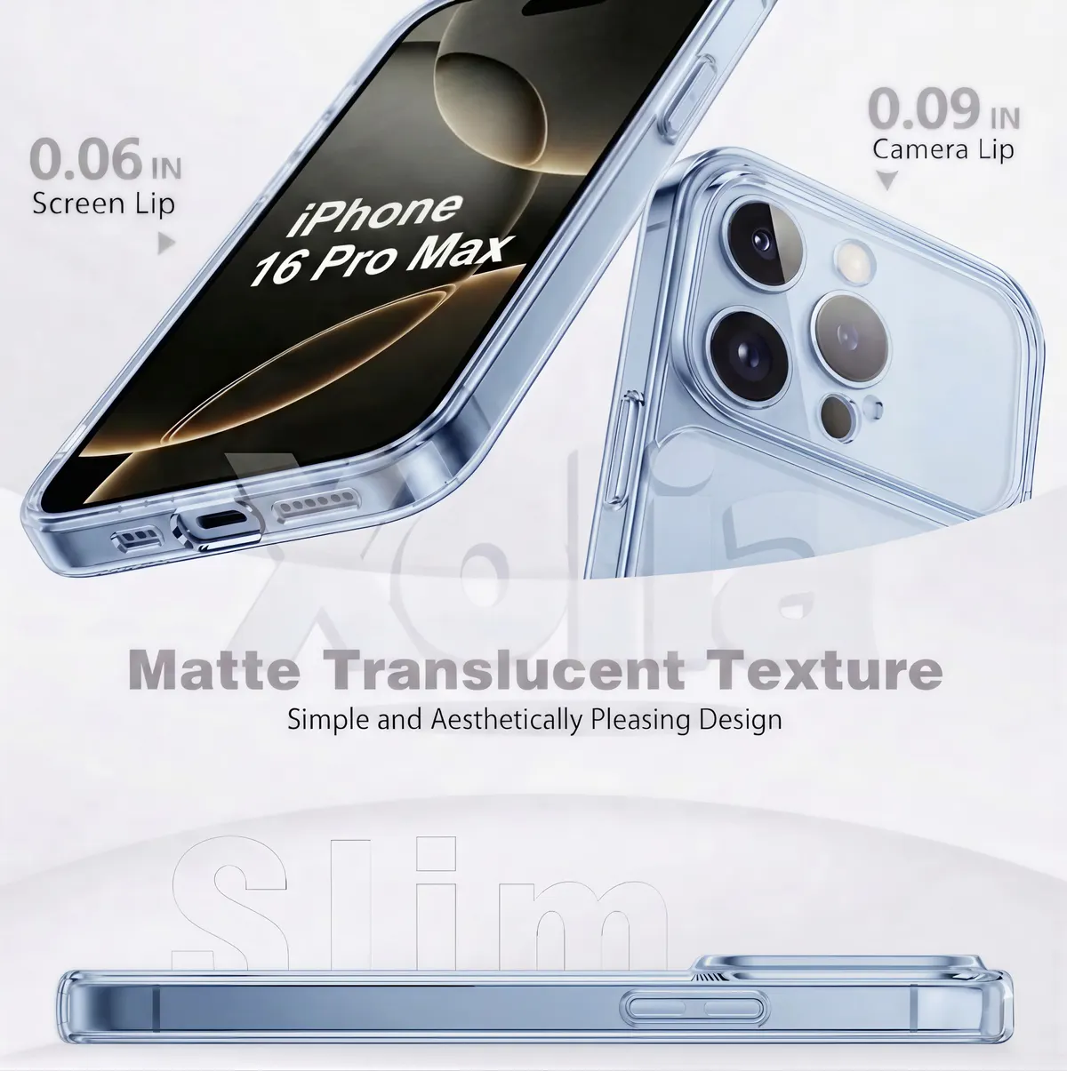 Xolia Back Cover for Apple iPhone 16 Pro Max (Blue, Shock Proof, Silicon, Pack of: 1) — image 5 of 5