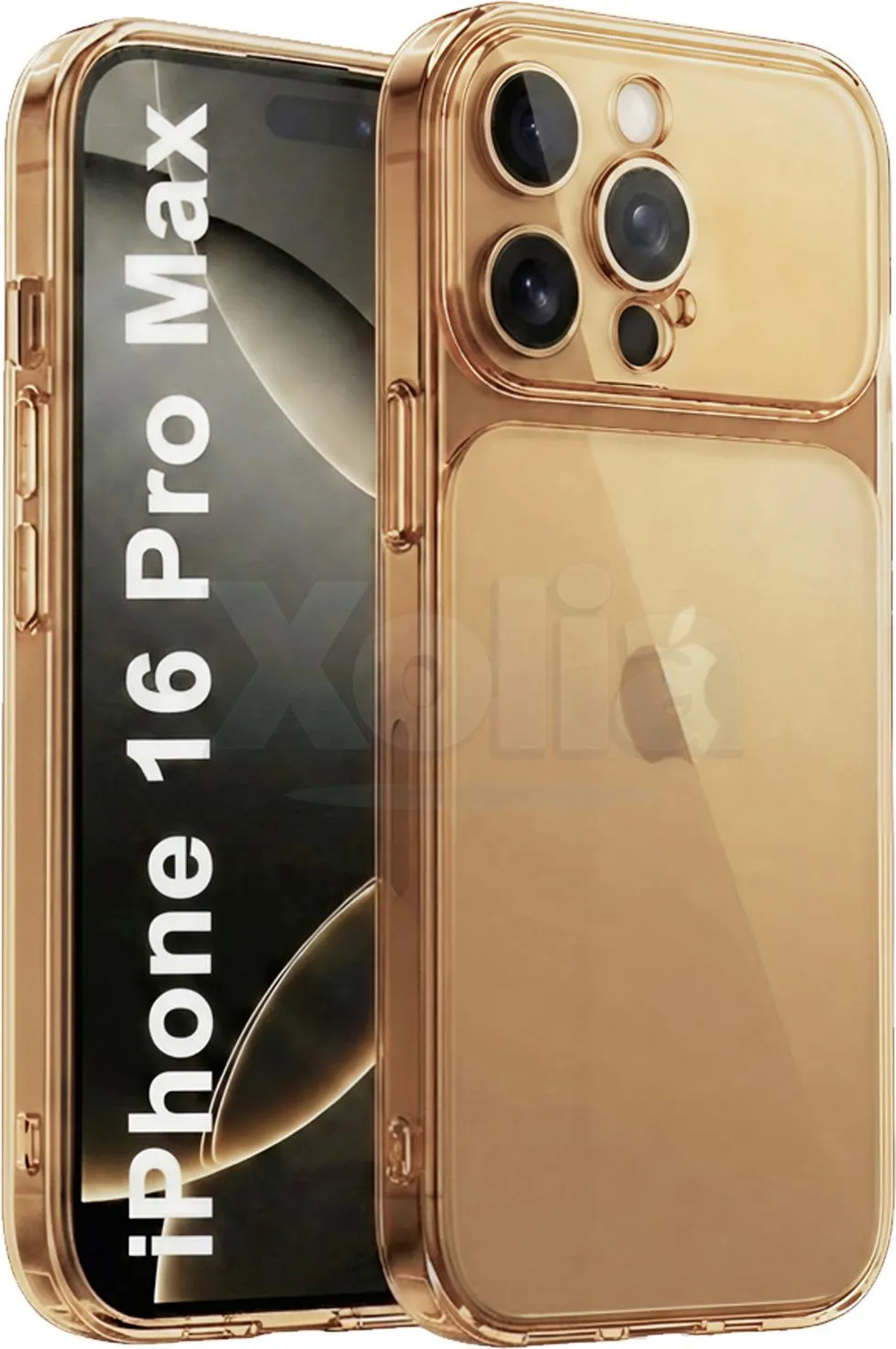 Xolia Back Cover for Apple iPhone 16 Pro Max (Orange, Shock Proof, Silicon, Pack of: 1)