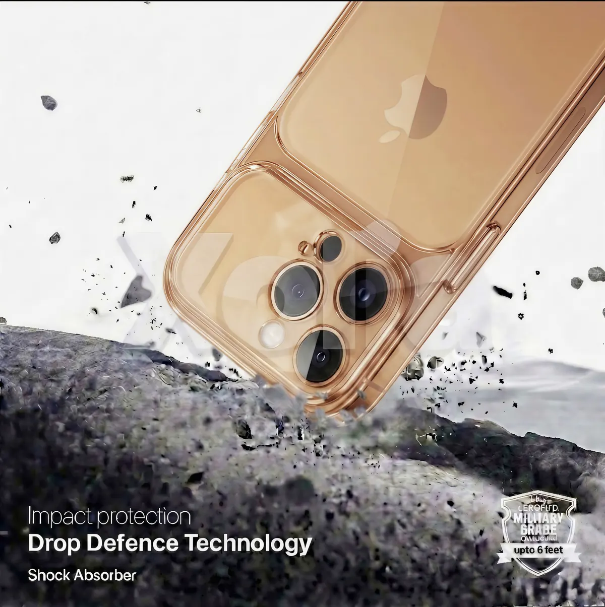 Xolia Back Cover for Apple iPhone 16 Pro Max (Orange, Shock Proof, Silicon, Pack of: 1) — image 4 of 5