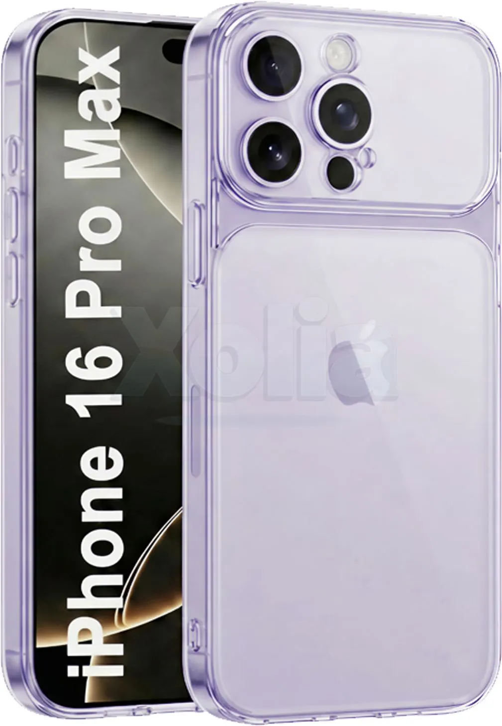Xolia Back Cover for Apple iPhone 16 Pro Max (Purple, Shock Proof, Silicon, Pack of: 1)