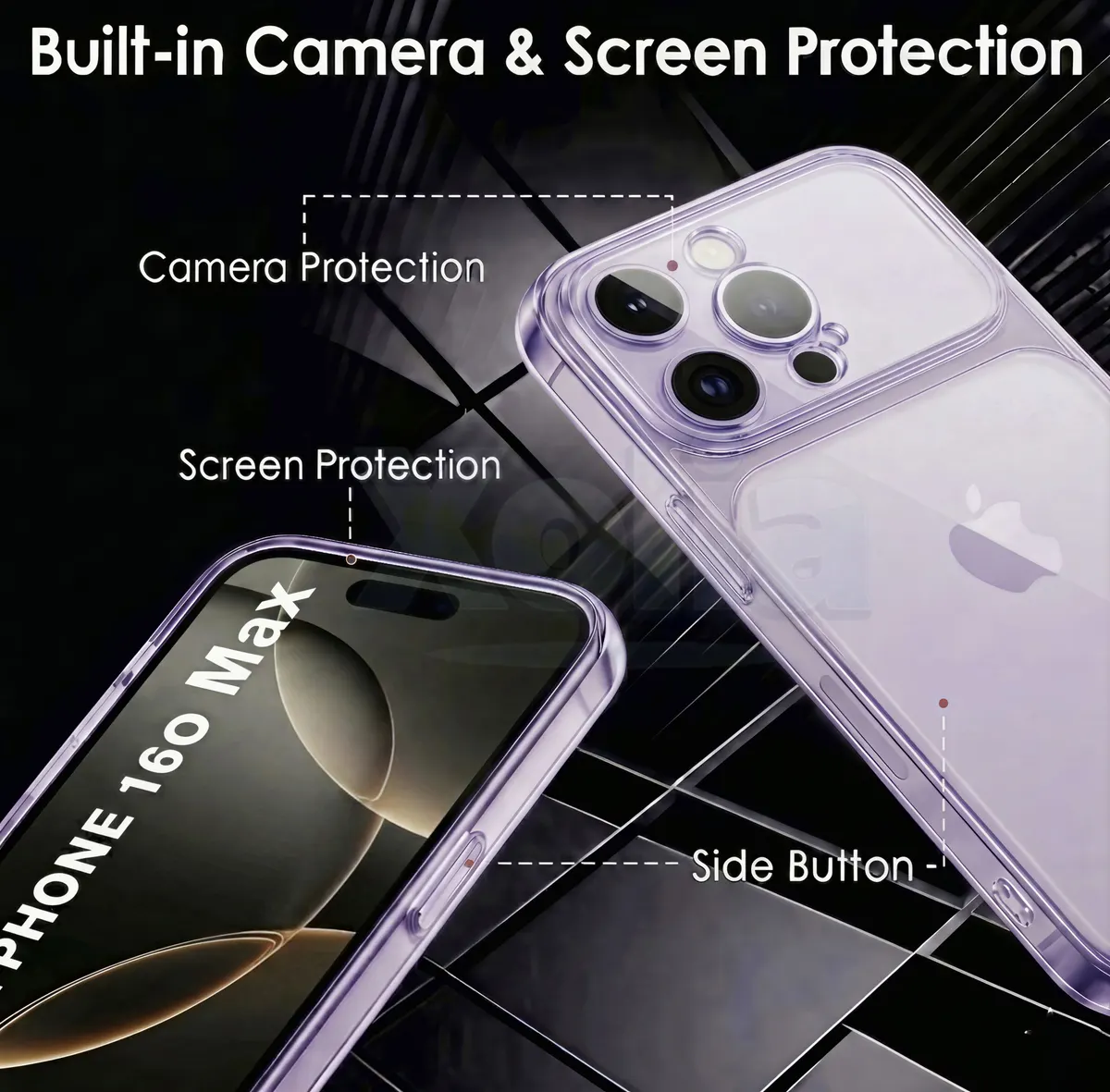 Xolia Back Cover for Apple iPhone 16 Pro Max (Purple, Shock Proof, Silicon, Pack of: 1) — image 3 of 5