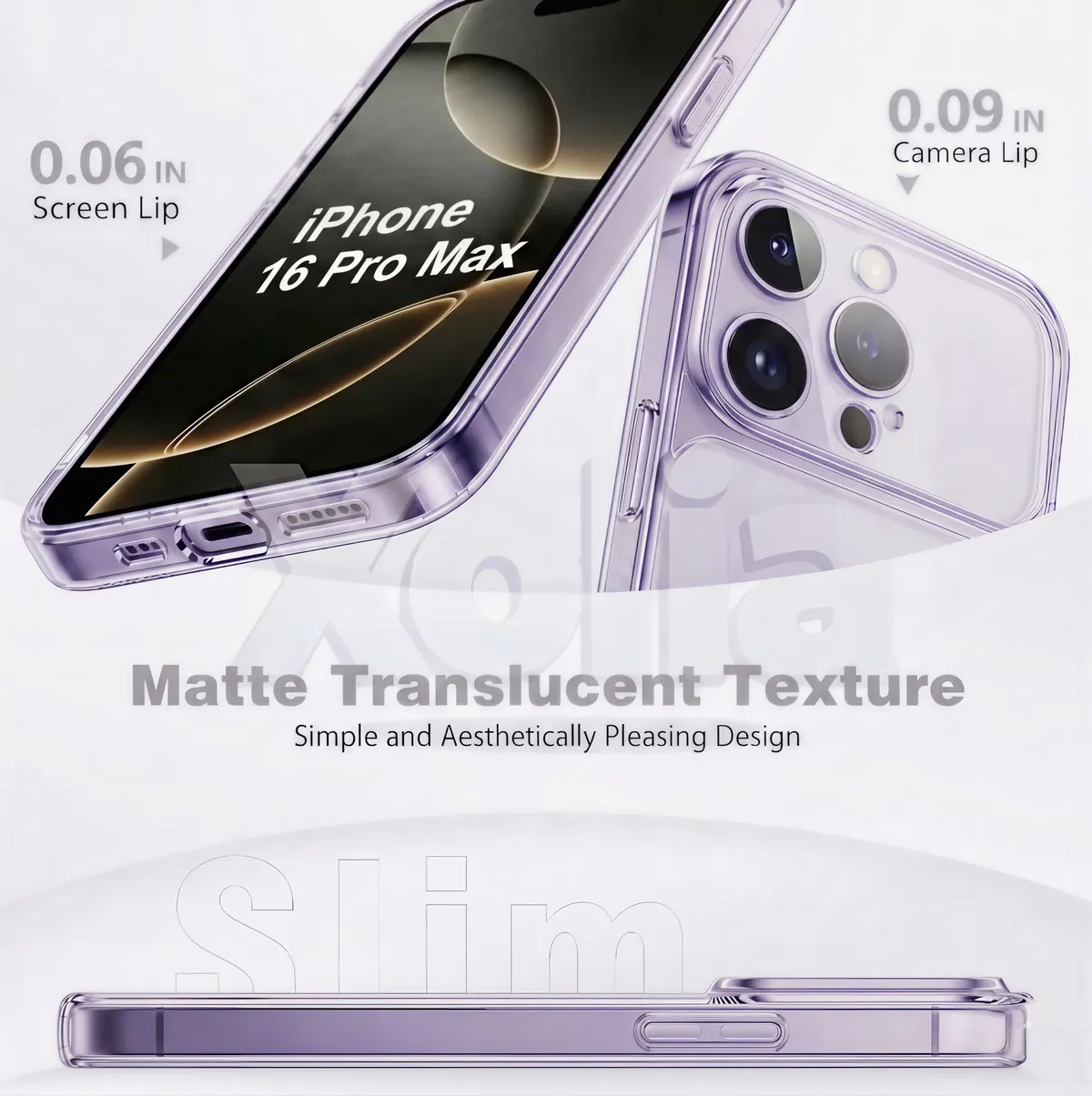 Xolia Back Cover for Apple iPhone 16 Pro Max (Purple, Shock Proof, Silicon, Pack of: 1) — image 5 of 5