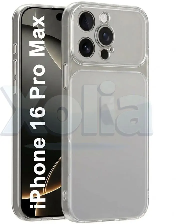 Xolia Back Cover for Apple iPhone 16 Pro Max (Transparent, Shock Proof, Silicon, Pack of: 1)
